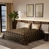 Stoa Paris Satin King Size Bedsheet with 2 Pillow Covers  Size Midnight Glamour