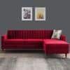 Deeplac Sectional Fabric Sofa - Maroon