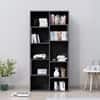 Hexa Engineered Wood Bookshelf Multipurpose Storage Rack in Slate Grey Colour