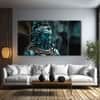 The Castle Decor Lord Shiva Wall Painting Wooden Framed 27x48 Inch (Style 7)