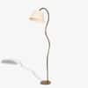 Kaze Handicrafted Floor Lamp in Golden and White Colour