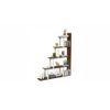 Wolabey Engineered Wood Ladder Style Bookshelf in Brown Maple & White