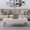 Hexa Engineered Wood Coffee Table With 2 Drawers In Frosty White