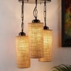 Trenton Beige Natural Fiber Cluster Hanging Light