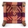 Riaza Sheesham Wood Maachi Stool in Assorted Multi-Colour Chindi Rope Canning