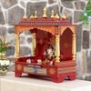 D'Dass Sheesham and Mdf Wooden Home Temple For Pooja Mandir For Home