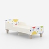 Minimalist Kids Toddler Bed in White and Multicolor