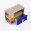 Building Blocks Storage Unit In Oak & Blue Colour