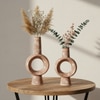 Rustic Speckled Ring Vases