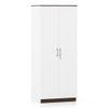 Riley Engineered Wood 2 Door Wardrobe in White Finish