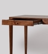 Tbuddy Solid Wood Study Table in Dark Brown Finish