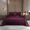 Stoa Paris Satin Comforter King Size with 2 Pillow Covers, 300TC Comforter Set Covers, Burgundy Bliss