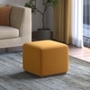 Tetra Ottoman In Mustard Fabric