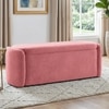 Risibol   Velvet 2 Seater Ottoman Bench  with Storage in Peach Color