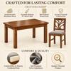 Globally Indian Vallari Solid Sheesham Wood 4 Seater Dining Table Set 4 Chairs Grey