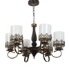 Eliante Chandelier, 6-Light Mild Steel Ceiling Fixture For Living Room, Modern Lighting
