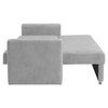 Alfon 1 Seater Velvet Pull Out Sofa Cum Bed with Storage In Grey
