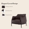 Odette Lounge Chair In Brown Leather