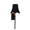 Devansh Metal Electric Wall Light in Black Colour with Black Shade Count of 1 Light