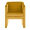Shuntina Accent Velvet Chair in Yellow Colour