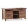 Fidora Solid Wood Free Standing TV Unit in Teak Finish