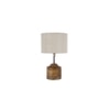 Eliot White Natural Fiber Shade Table Lamp with Natural Wooden Base