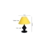 Deandre Yellow Fabric Shade Table Lamp with Black Iron Base