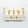 D'Dass White Mdf and Sheesham Wooden Temple For Pooja