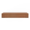 Toledo Solid Wood Wall Mounted Dresser In Amber Walnut Finish