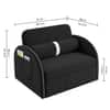 Jayen 1 Seater Pull Out Sofa cum Bed  in Black Colour