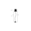 Iris Black Fabric Floor Lamp with Black Iron Base