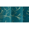 Golden Velvet Abstract Pack of 2 Pieces Blackout Window Curtain