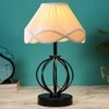 Briella Vintage off-white Shade Table lamp with Iron Base