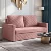 Kaylo Velvet 2 Seater Sofa in Peach Color