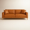 Airy 2 Seater Sofa In Leatherette Brown Color