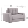 Calliro  Pull Out Sofa cum Bed  in Grey Colour