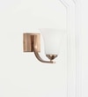 Andretti Single Light Bathroom Wall Fitting In Antique Brass Finish With White Glass