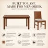 Globally Indian Mahira Solid Sheesham Wood 6 Seater Dining Table Set 6 Chairs Grey