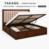 Tarang Solid Wood Comfort King Bed Hydraulic Storage Provincial Teak Finish Mattress 72 x 78 Inches