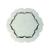 Marble Brass Inlay Flower Shape Platter