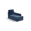 Apollo Compact Sofa (Colour : Lapis Blue, Cushion : Hard, Back Type : High Back, Seating Capacity : Right Aligned 3 Seater + Right Aligned Chaise + Ottoman)