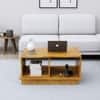 Hexa Engineered Wood Coffee Table With Storage And Open Rack In Giant Wood