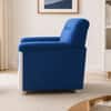 Enzo 1 Seater Sofa In Fabric White & Blue Color
