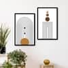 The Castle Decor Boho Abstract Botanical Wall Art Set of 2 Design 8 11x17 Inch