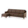 Abbey Sectional Sofa (Colour : Mocha, Cushion : Hard, Seater : Left Aligned 3 Seater + Left Aligned Chaise)