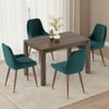 Atlas Solid Wood 4 Seater Dining Table With Rickman Lounge Chairs