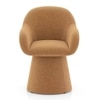 Selene Upholstered Accent Chair In Light Mustard Fabric