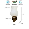 Devansh Metal Electric Wall Light in Gold Colour with White Shade Count of 1 Light