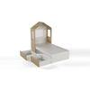Pine Engineered Wood Box Storage Bed in Oak Colour