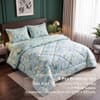 Green Floral 4 Pcs Comforter Set With Queen Size Bedsheet With 2 Pillow Covers